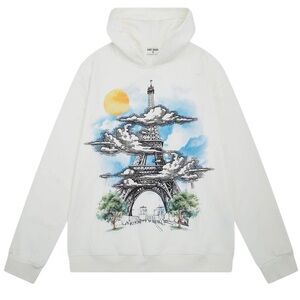 ALMOST SOMEDAY PARIS HOODIE, CRÈME, SIZE 2XL, NWT